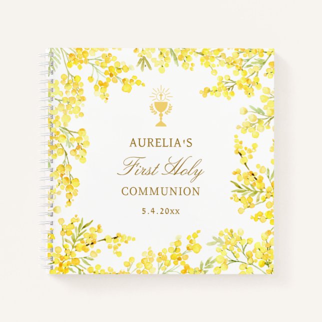 Libro de invitados para Primera Comunión de Mimosa (Anverso)