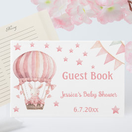 Libro de invitados para Rubor Bunny Baby Shower Cu