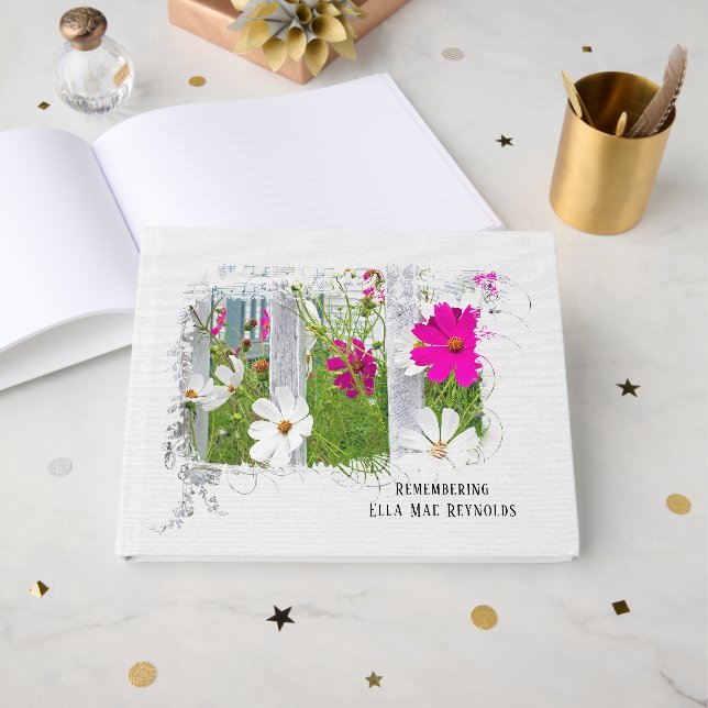Libro de invitados para servicio conmemorativo de  (Anverso Abierto)