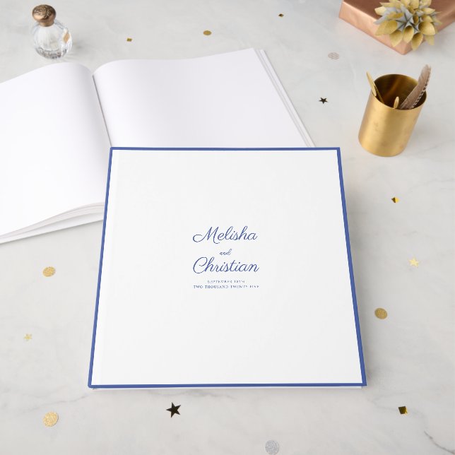 Libro de invitados para un boda moderno. (Anverso Abierto)