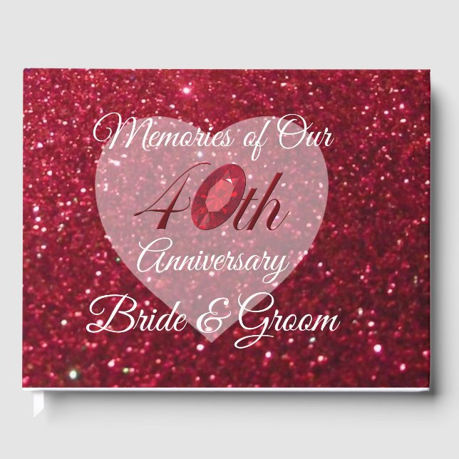 Libro de invitados - Personaliza Keepsake, anivers (Anverso)