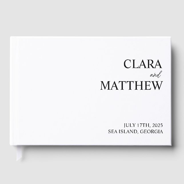 Libro de Invitados Personalizado Boda de Recepción (Anverso)