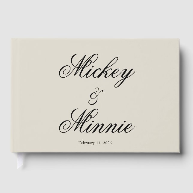 Libro de invitados personalizado con texto y foto  (Anverso)