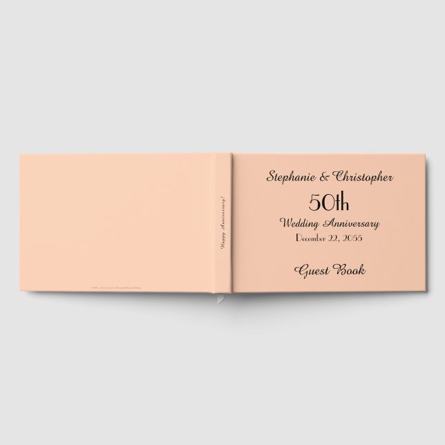 Libro de Invitados Personalizado Cumpleaños 50 Ani (Lleno)