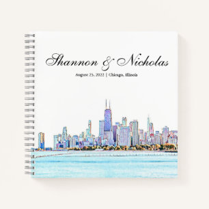 Libro de invitados personalizado de Chicago Skylin