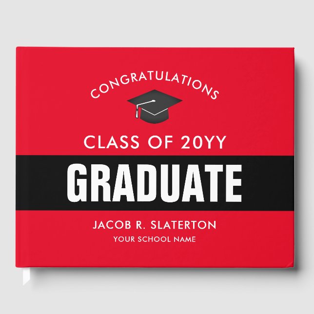 Libro de invitados personalizado de graduación en  (Anverso)