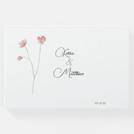 Libro de invitados personalizado de salvia