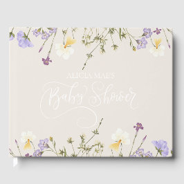 Libro de invitados personalizado de Wildflower Bab