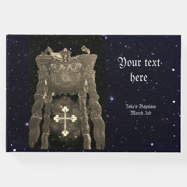 Libro de invitados personalizado del bautismo (Anverso)