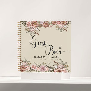 Libro de invitados personalizado del Boho Natural