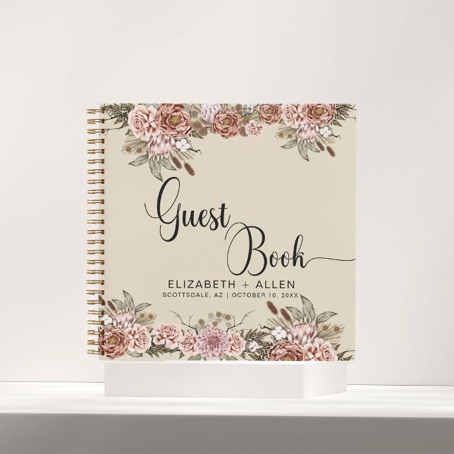 Libro de invitados personalizado del Boho Natural (Subido por el creador)