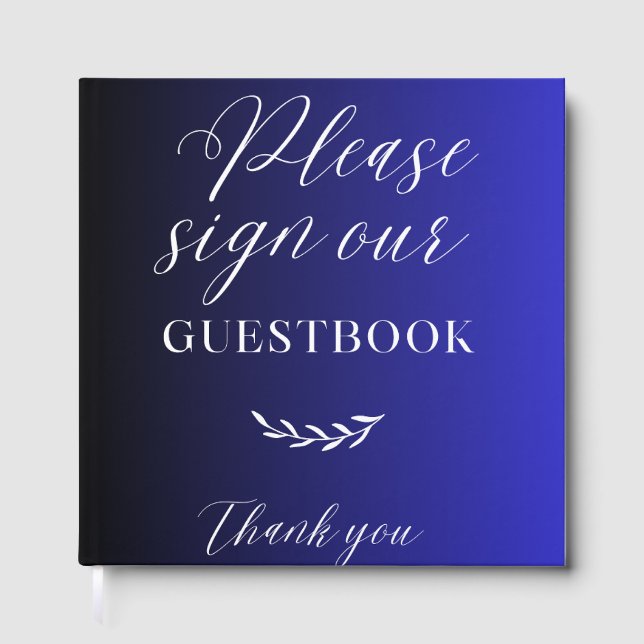 Libro de invitados personalizado elegante (Anverso)