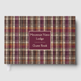 Libro de Invitados Personalizado Estilo Gingham pa