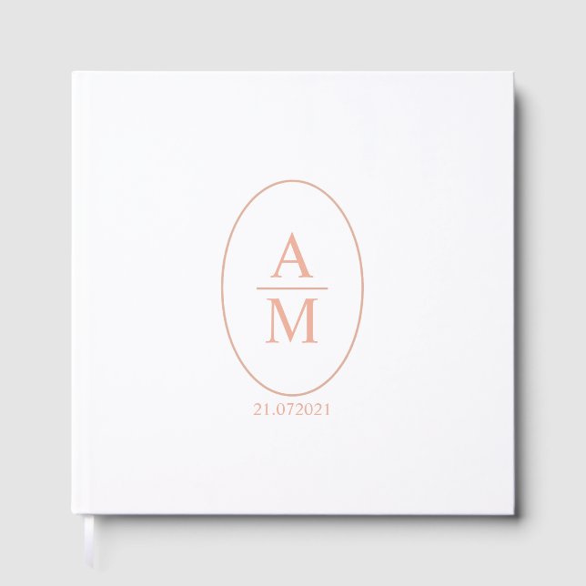 Libro de Invitados Personalizado, Lujo para Bodas, (Anverso)