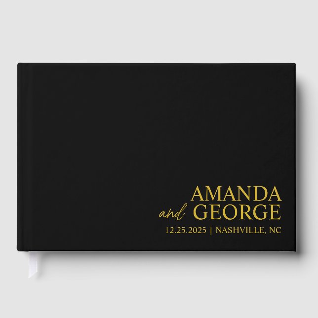 Libro de Invitados Personalizado para Boda Libro d (Anverso)