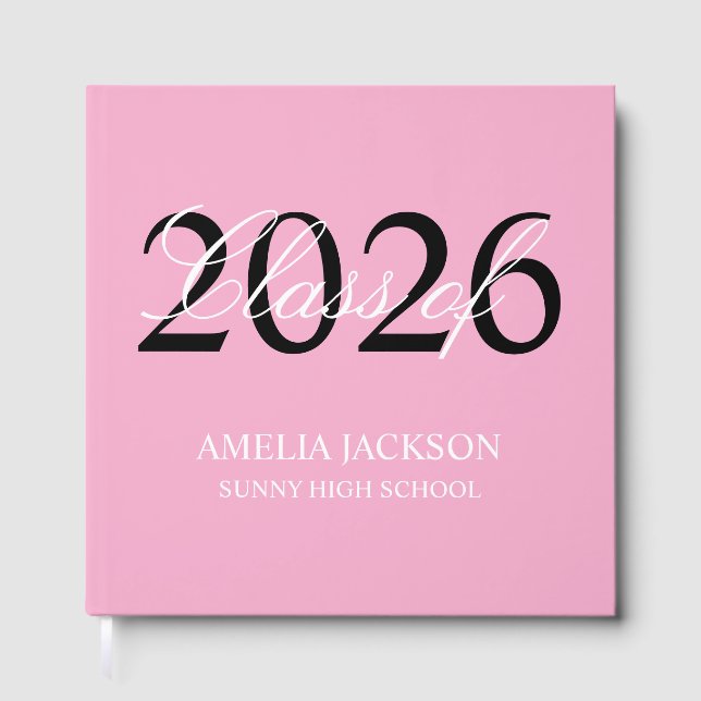 Libro de invitados personalizado para graduación,  (Anverso)
