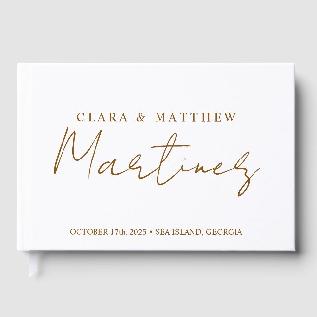 Libro de invitados personalizado Recepción de boda (Anverso)