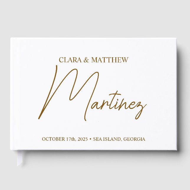 Libro de invitados personalizado recepción de boda (Anverso)