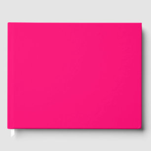 Libro de Invitados Personalizado Rosa Neon - Elega