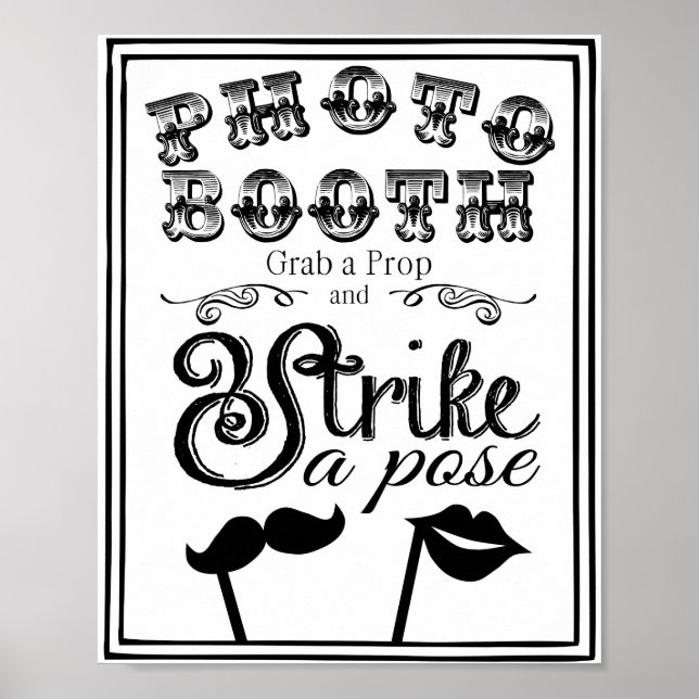 Libro de invitados PHOTO BOOTH boda o fiesta señal (Frente)