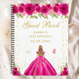 Libro de invitados Princesa Princesa Floral Pink H