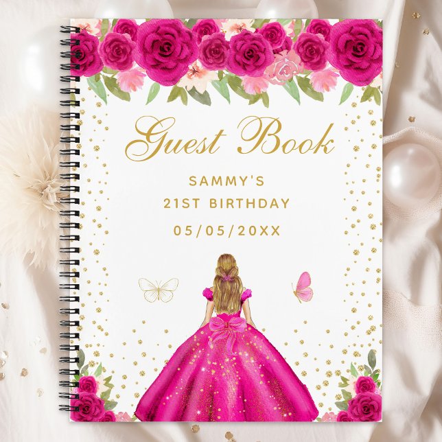 Libro de invitados Princesa Princesa Floral Pink H (Subido por el creador)