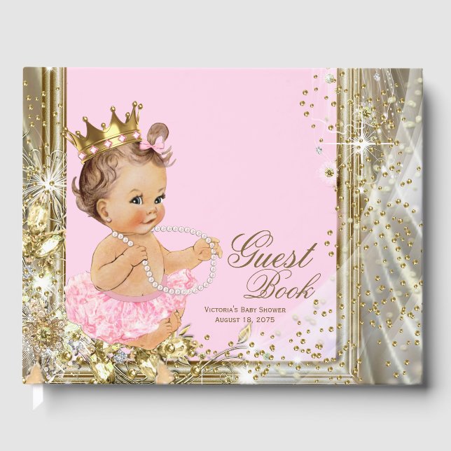 Libro de invitados Princess Ballerina Chica Baby S (Anverso)