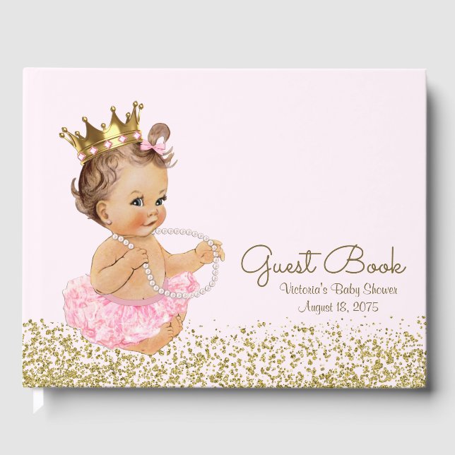 Libro de invitados Princess Ballerina Chica Baby S (Anverso)