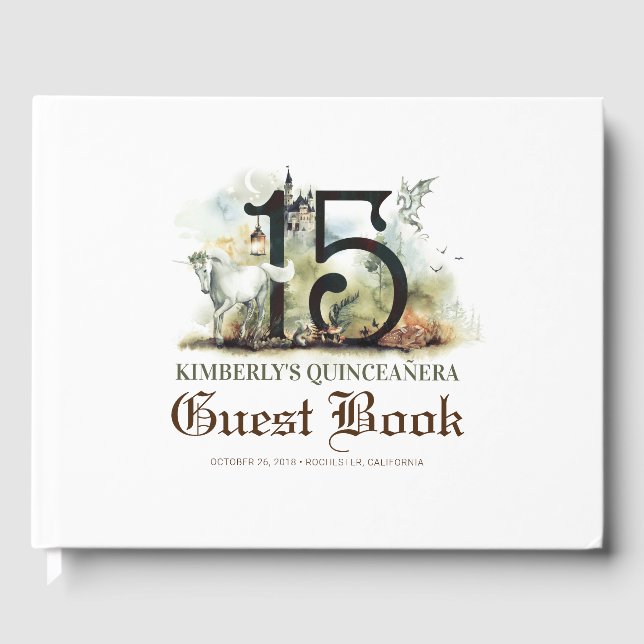 Libro de invitados Princess Quinceanera (Anverso)