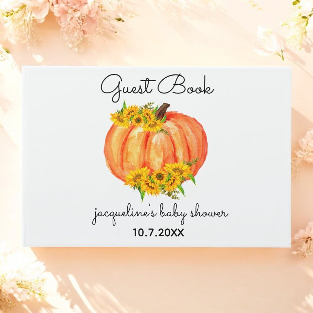 Libro de invitados Pumpkin Baby Shower Fall (Subido por el creador)