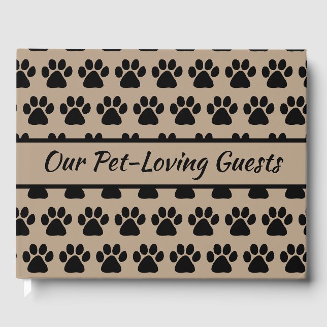 Libro de invitados - Puppy Paw Prints (Anverso)