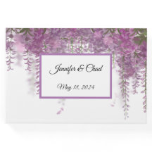 Libro de invitados Purple Floral