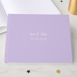 Libro de invitados Purple Modern Boda