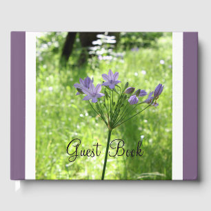 Libro de invitados Purple Wildflower