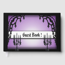 Libro de Invitados Púrpura Góticode Puertas de Hie