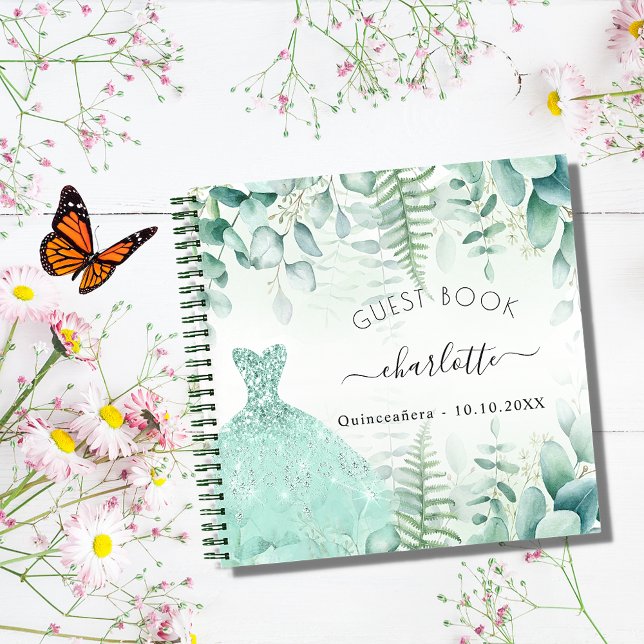 Libro de invitados Quinceanera eucalyptus greenwoo (Subido por el creador)