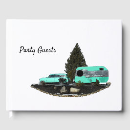 Libro de invitados Retro Camping Car Trailer