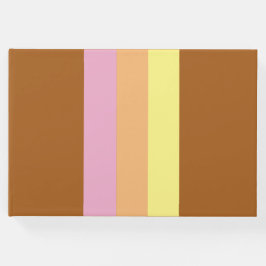 Libro de invitados Retro Stripes (Naranja Multi)