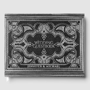Libro de invitados Romántico Silver Antiguo