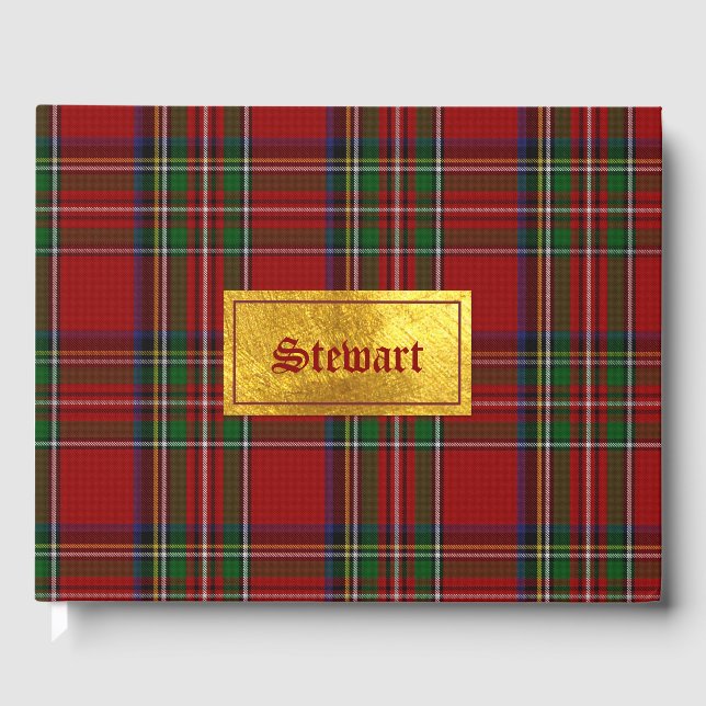 Libro de invitados Royal Stewart Plaid (Anverso)