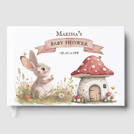 Libro de invitados Rustic Bunny Baby Shower