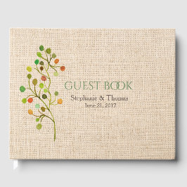 Libro de invitados Rustic Burlap Boda