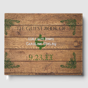 Libro de invitados Rústico Celtic Claddagh Boda