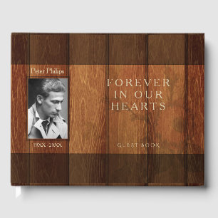 Libro de invitados Rústico Memorial de Madera 1