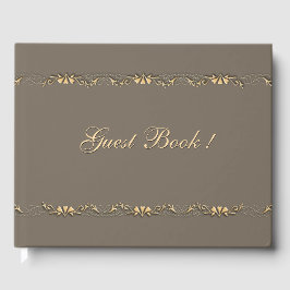 Libro de invitados Sandstone and Gold Design