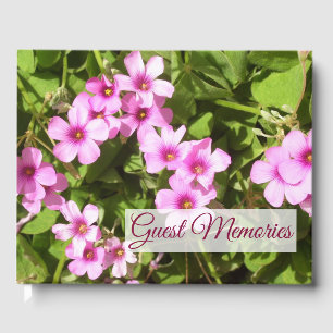 Libro de invitados - Shamrock de flores rosas