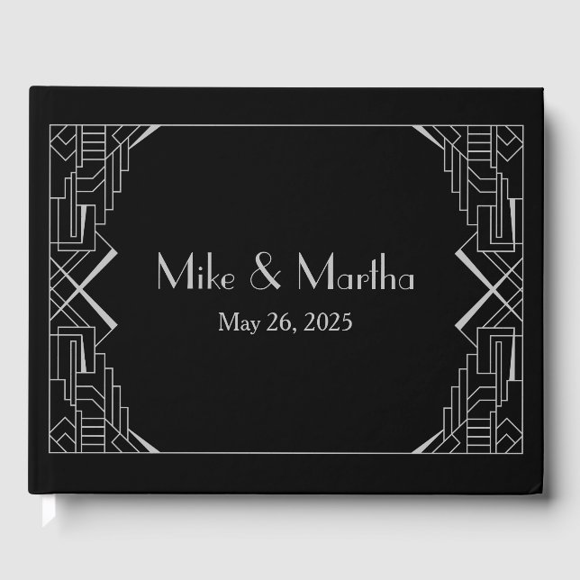 Libro de invitados Silver Gatsby (Anverso)