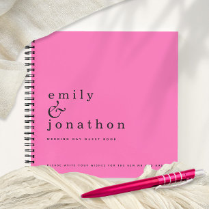 Libro de invitados simple Boda Minimalista de colo