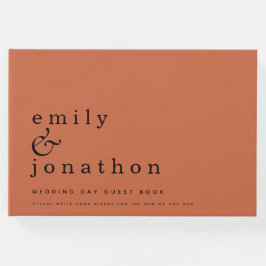 Libro de invitados simple Minimalista de Terracott