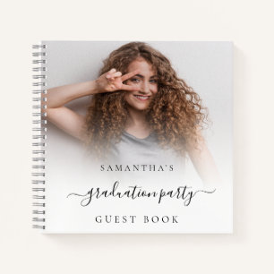 Libro de invitados Simple Photo Name Graduation 20